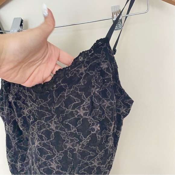 FOXY JEANS Black Lace Fitted Tank Top - Picture 6 of 7